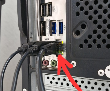 Cabo de rede conectado