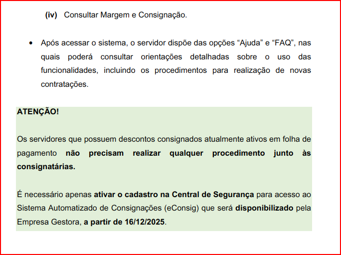 Instruções eConsig